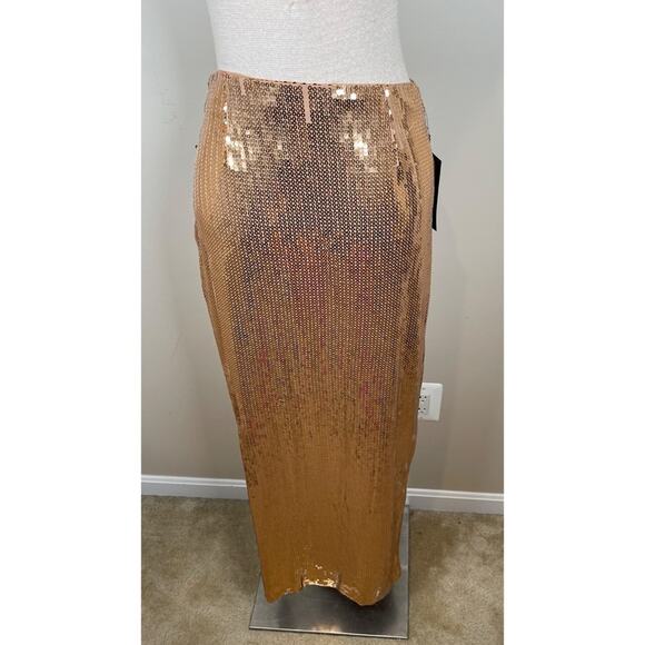 Retrofete Carlotta Savannah Sequin Embellished Long Sleeve Maxi Skirt Set XS/S - Picture 7 of 15